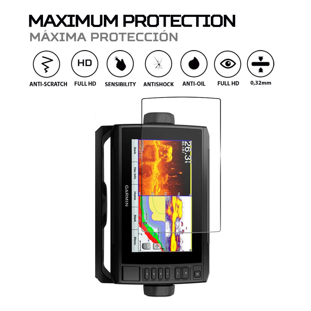 ANTISHOCK Screen protector for Garmin echoMAP Plus 73cv