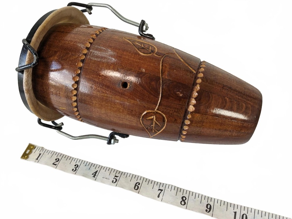 Carved Mini Conga Drum Mexico 10in Skin Latin Percussion
