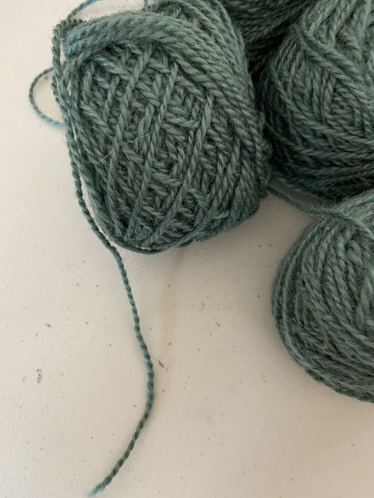 Yarn wool 6 cakes heather green