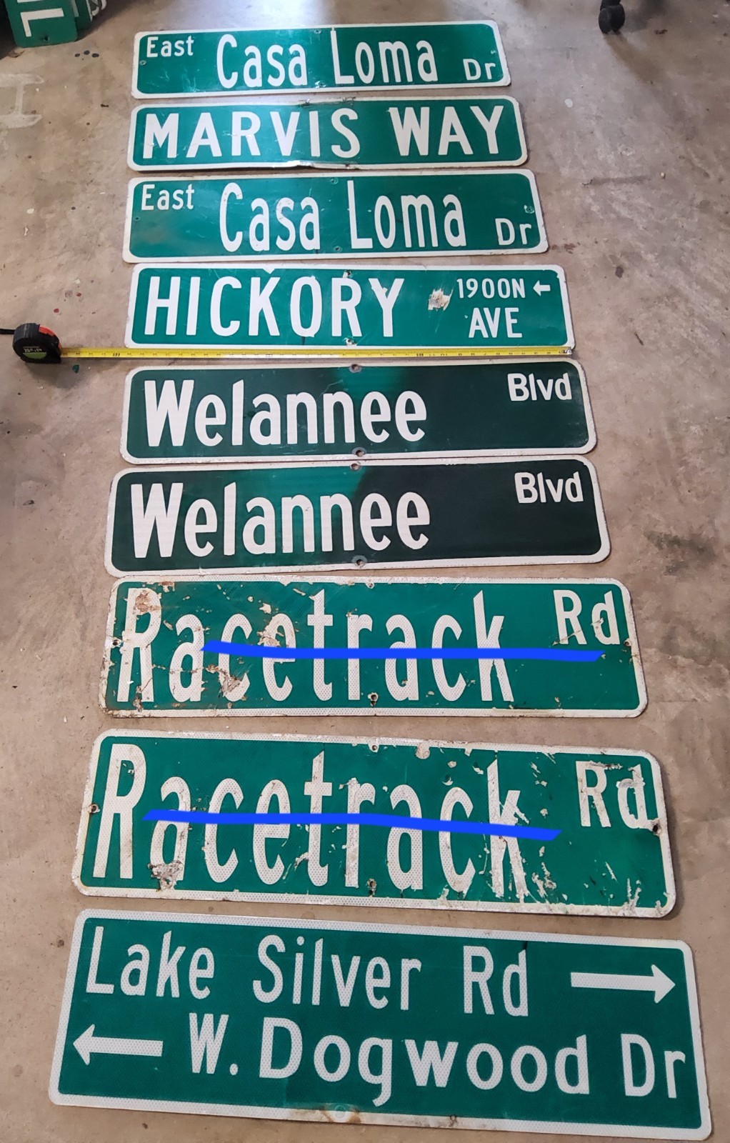 Street name signs pICK ONE. Approximately 36 inch in length