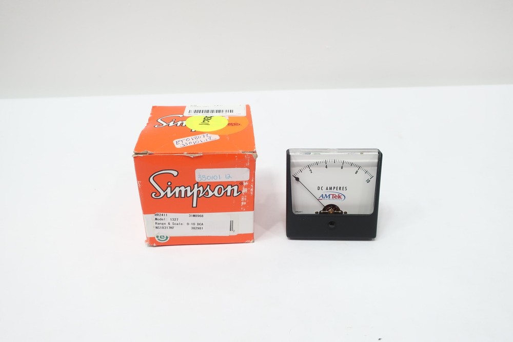 Simpson 1327 Ammeter 0-10a Amp