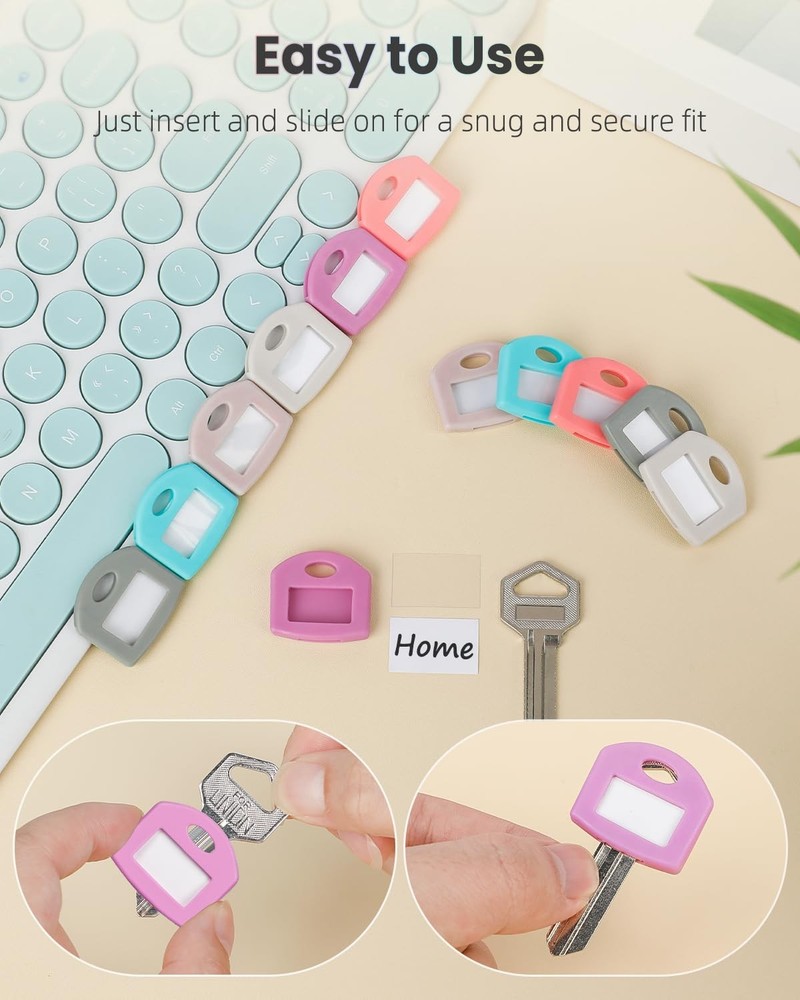 Uniclife 12 Pcs Key Covers Caps 1 Inch 12 Pack, Rectangle