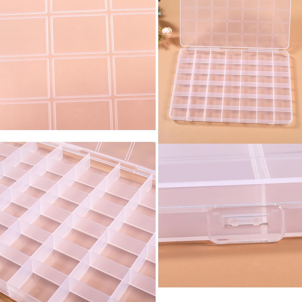 Plastic Bead Organizer Storage Box With Dividers