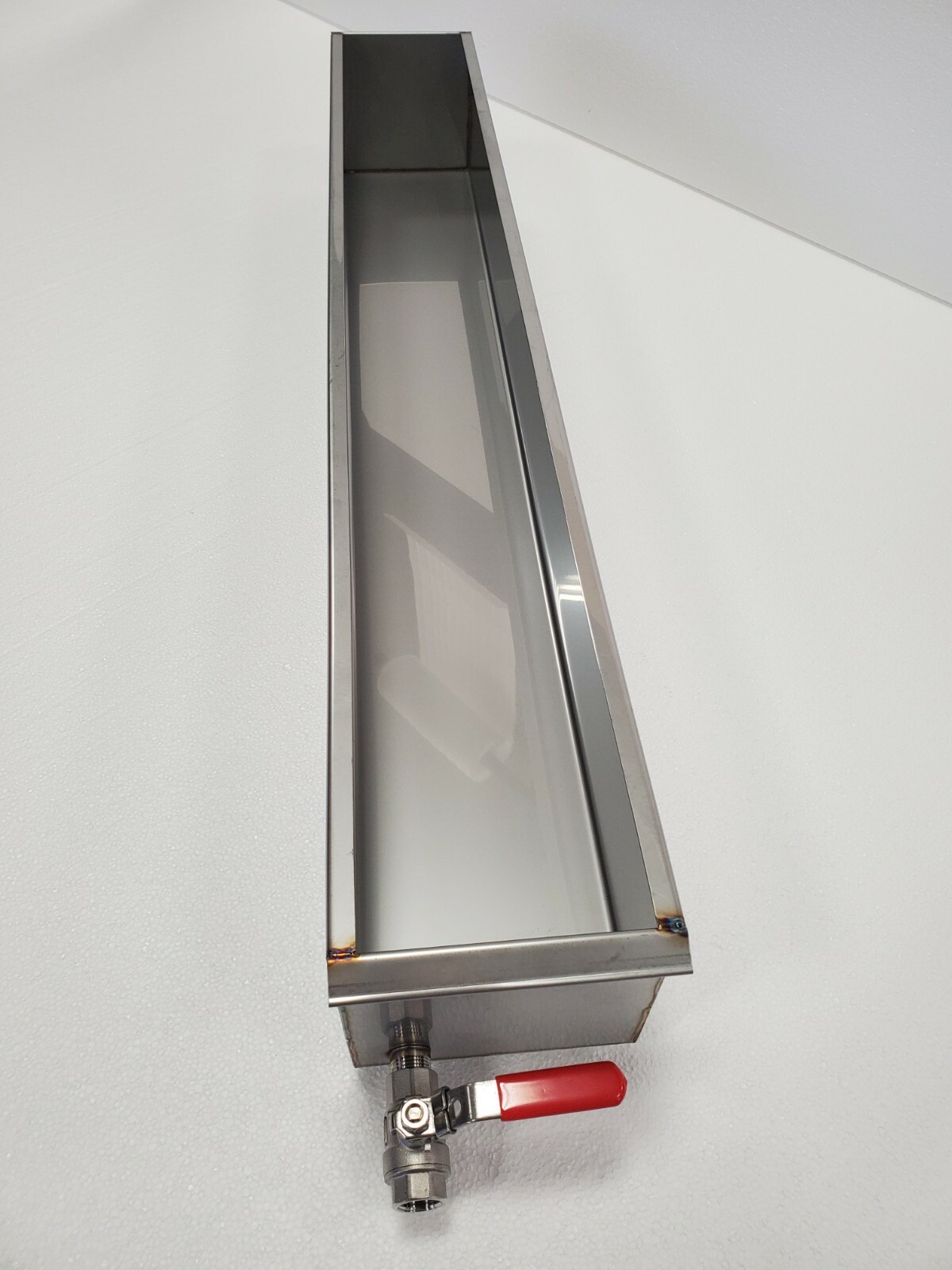 Budget Stainless Steel Parkerizing Tank, Gunsmith, blueing 40"x6"x6", 1/2" valve