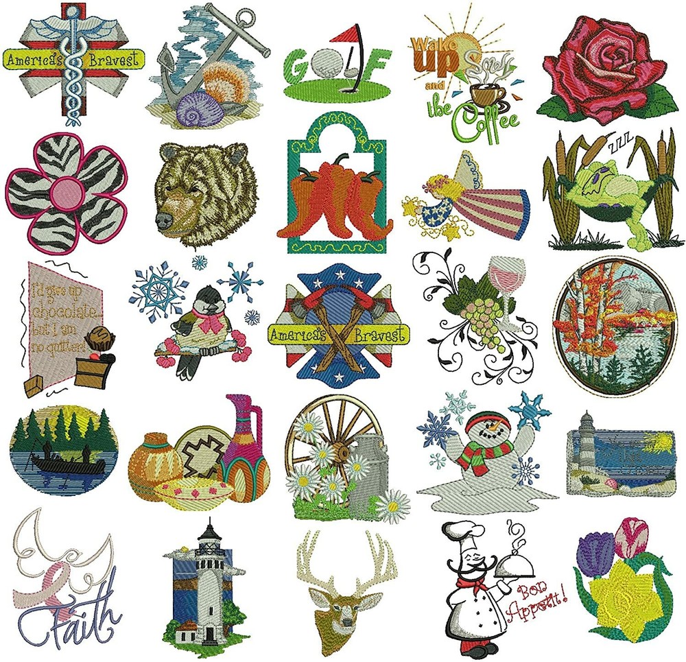 Embroidery Machine Starter Kit Thread, Stabilizer, Designs, Needles, Bobbin etc