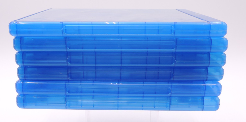 Lot: 6 Pre-Owned Blu-Ray Double Capacity Replacement Cases (Each Holds 2 Discs)
