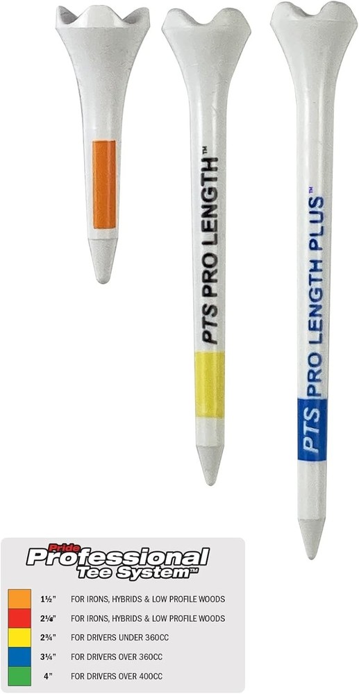 Durable 2-3/4 Inch Plastic Golf Tees | PTS 30 Count for Consistent Performance