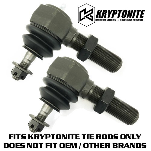 2 Kryptonite Replacement Outer Tie Rod Ends 99-06 GM 1500 w/ OEM Size Spindles