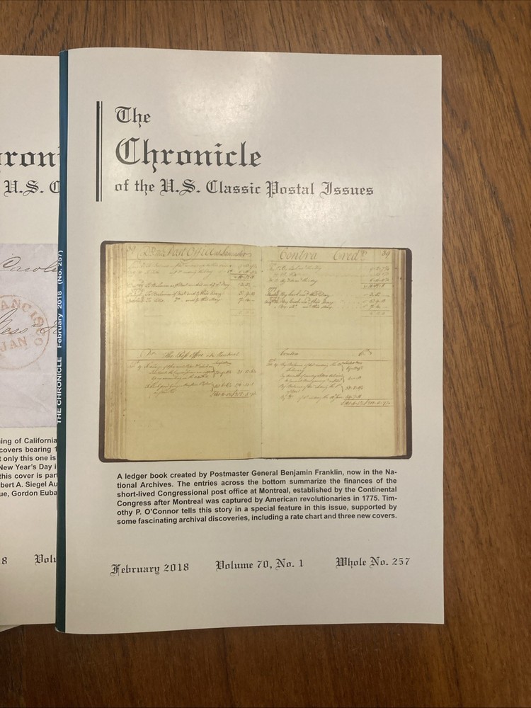 The Chronicle of US Classic Postal Issues 2018 Full year