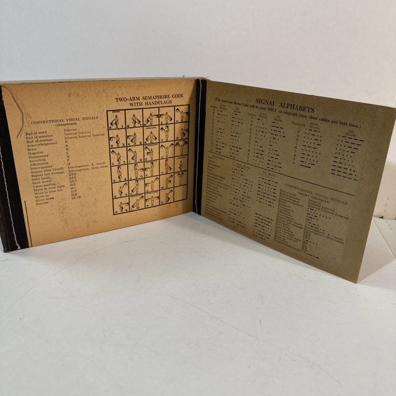 1917 WWI US Army Field Message Book Semaphore Code Mostly Unused Carbon Copy