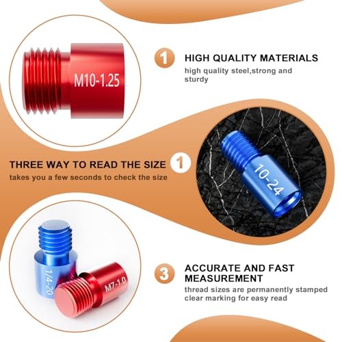 Nut & Bolt Thread Checker - 44PCS Independent Assembly Size Checker, Practical