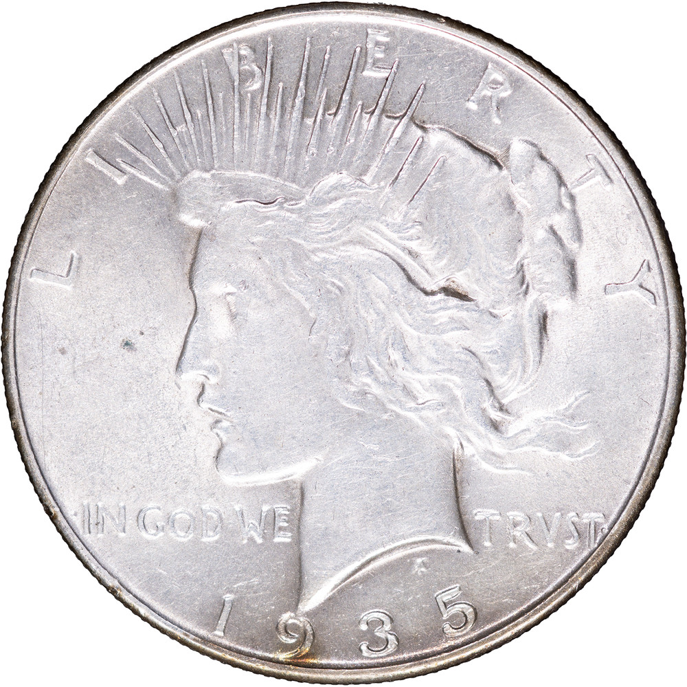 1935 $1 Peace Silver Dollar ~ AU