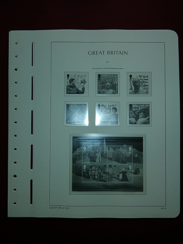 LIGHTHOUSE Commemorative Hingeless album pages Great Britain 2011 Used R2011.3