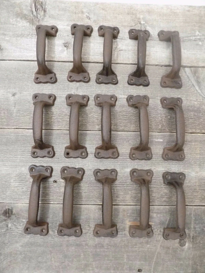 20 CAST IRON HANDLES RUSTIC DRAWER PULLS 5 1/2" TABLE TRAY CABINET WINDOW CRAFT