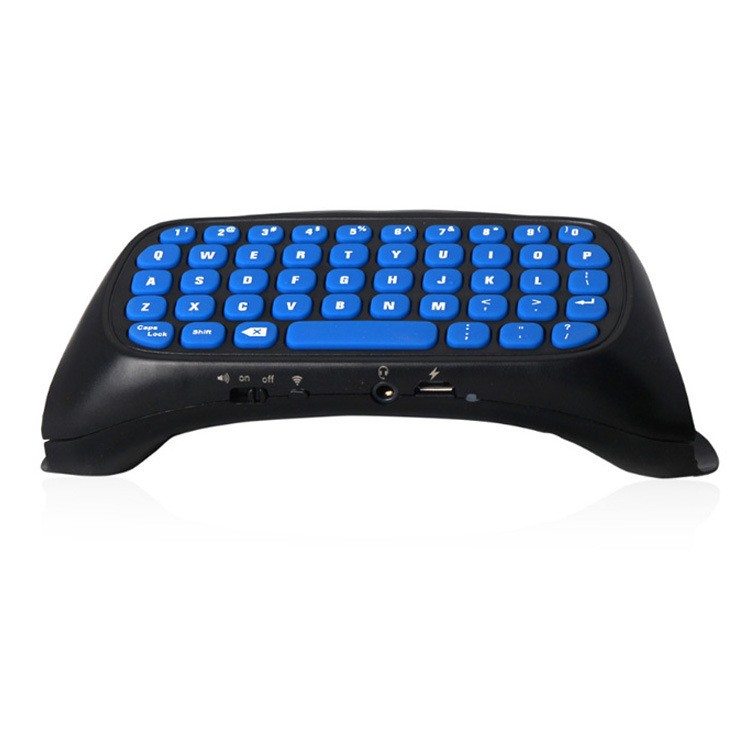Wireless 2.4G Keypad for PS4 Controller, Chat Keyboard with Audio & Speaker