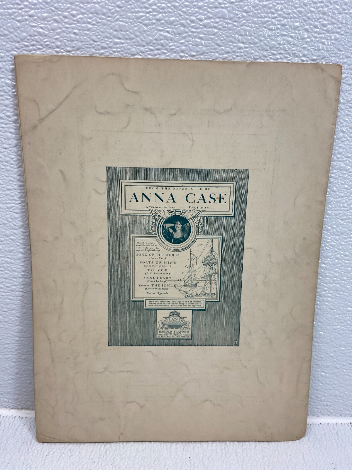 Antique 1921 Drowsly Come The Sheep Sheet Music Song With Piano Accompaniment