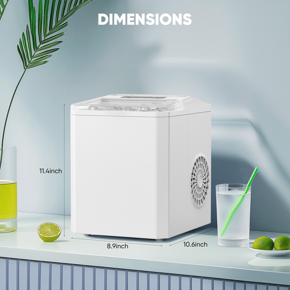 Portable Ice Maker with Self-cleaning Function - Ready in 6 Minutes for 9 Cubes