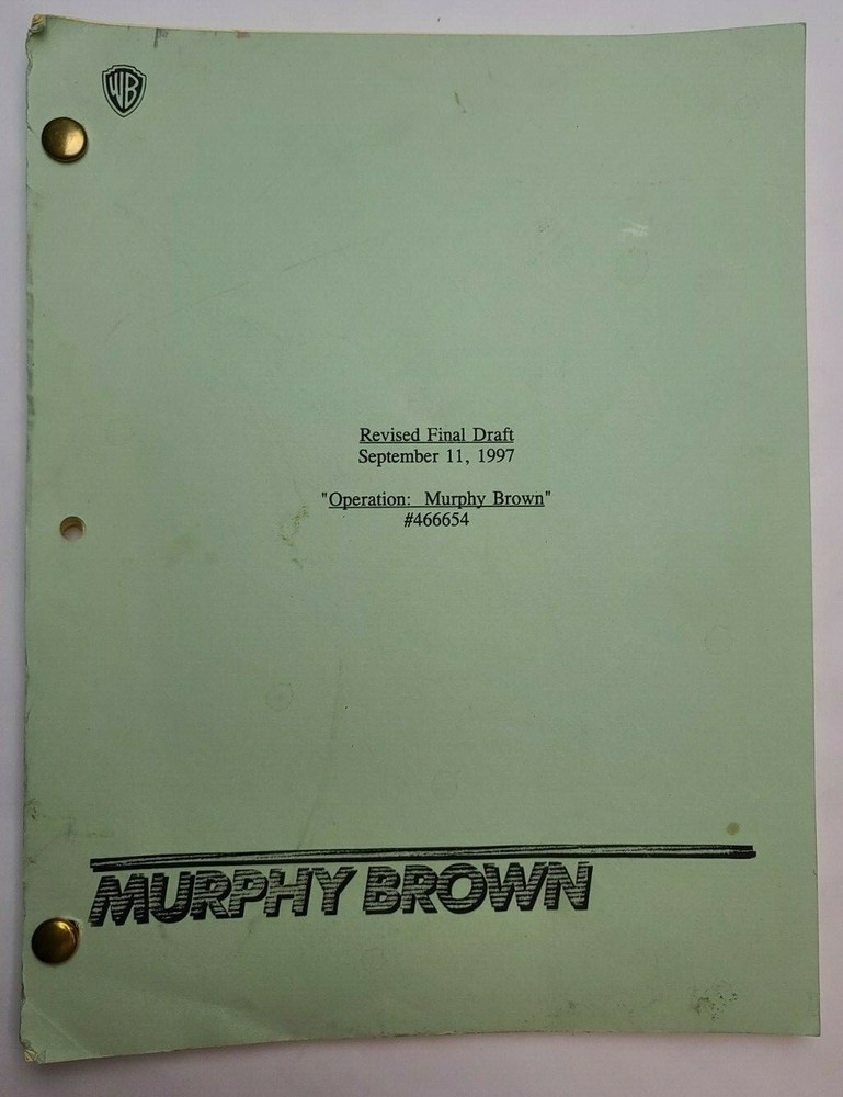MURPHY BROWN / Norm Gunzenhauser 1997 TV Script, "Operation: Murphy Brown"