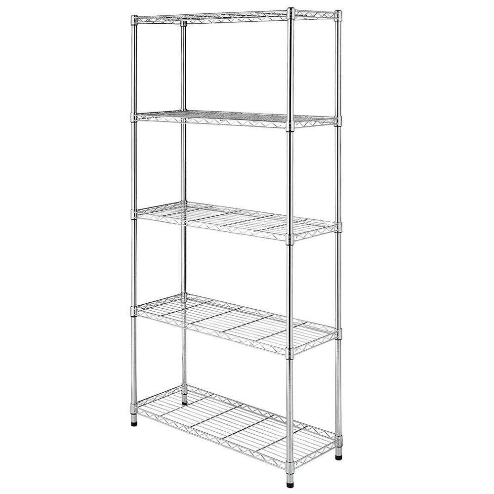 5 Tier Wire Shelving Unit Adjustable NSF Heavy Duty Metal Shelf Storage Rack