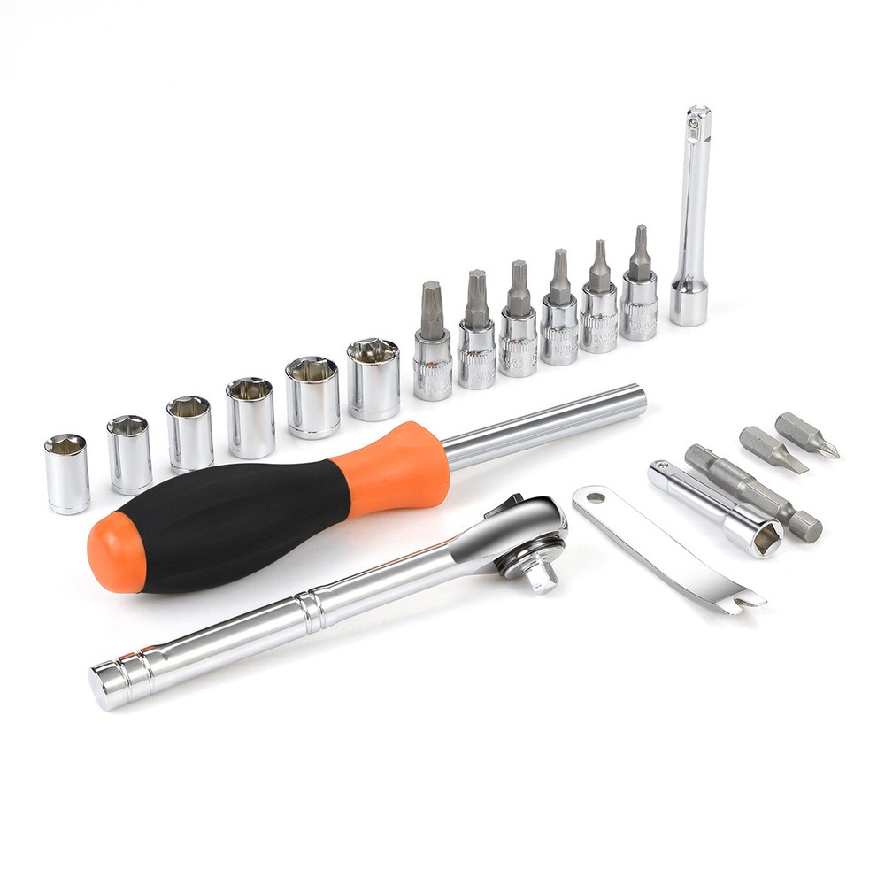 20Pcs Auto Headlight Repair Hand Tool Set Extendable Drive Ratchet Socket Wrench