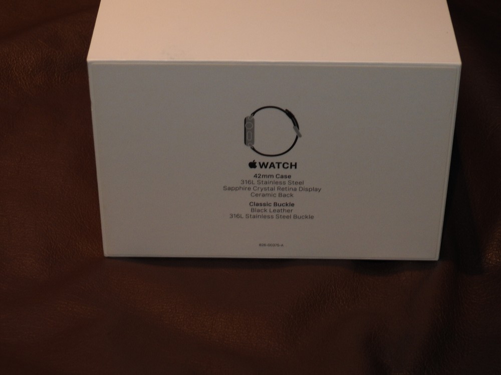 1ST GEN APPLE WATCH Model A1554 BOX EMPTY, BOX ONLY MANUAL SLEEVE- ALSO EMPTY