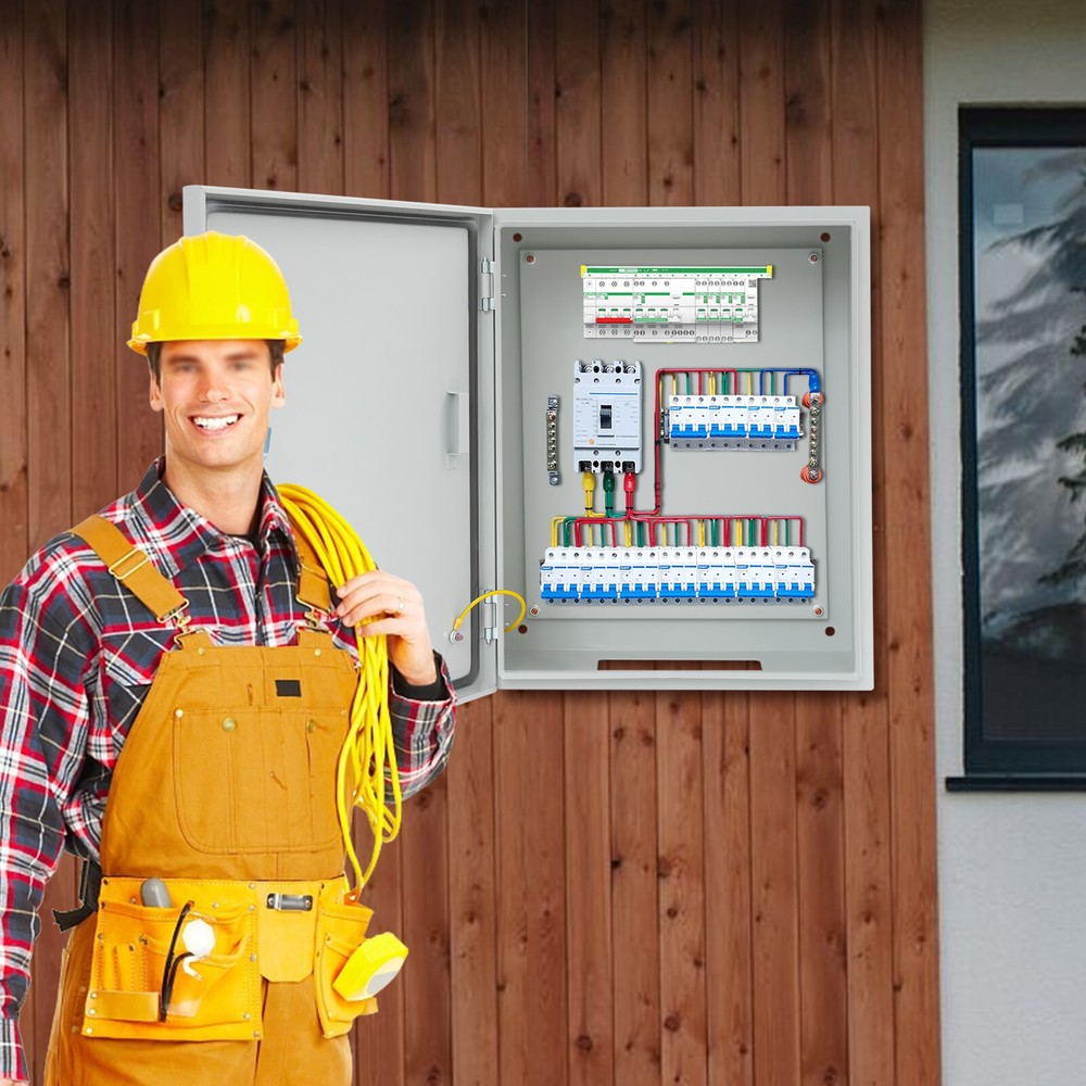 Lockable Outdoor Electrical Box, Weatherproof with User-Friendly Design