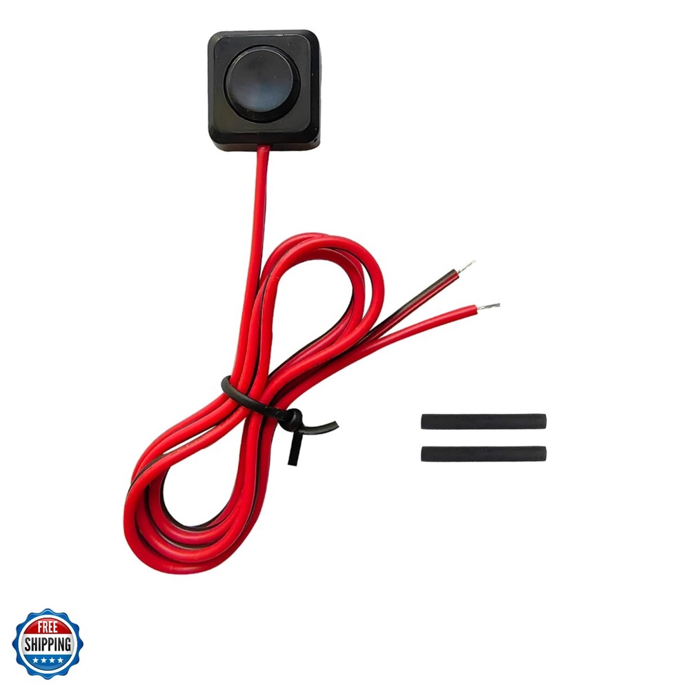 Momentary Push Button Switch 12V 24V Small Momentary Switch, 20 Inch Prewired...