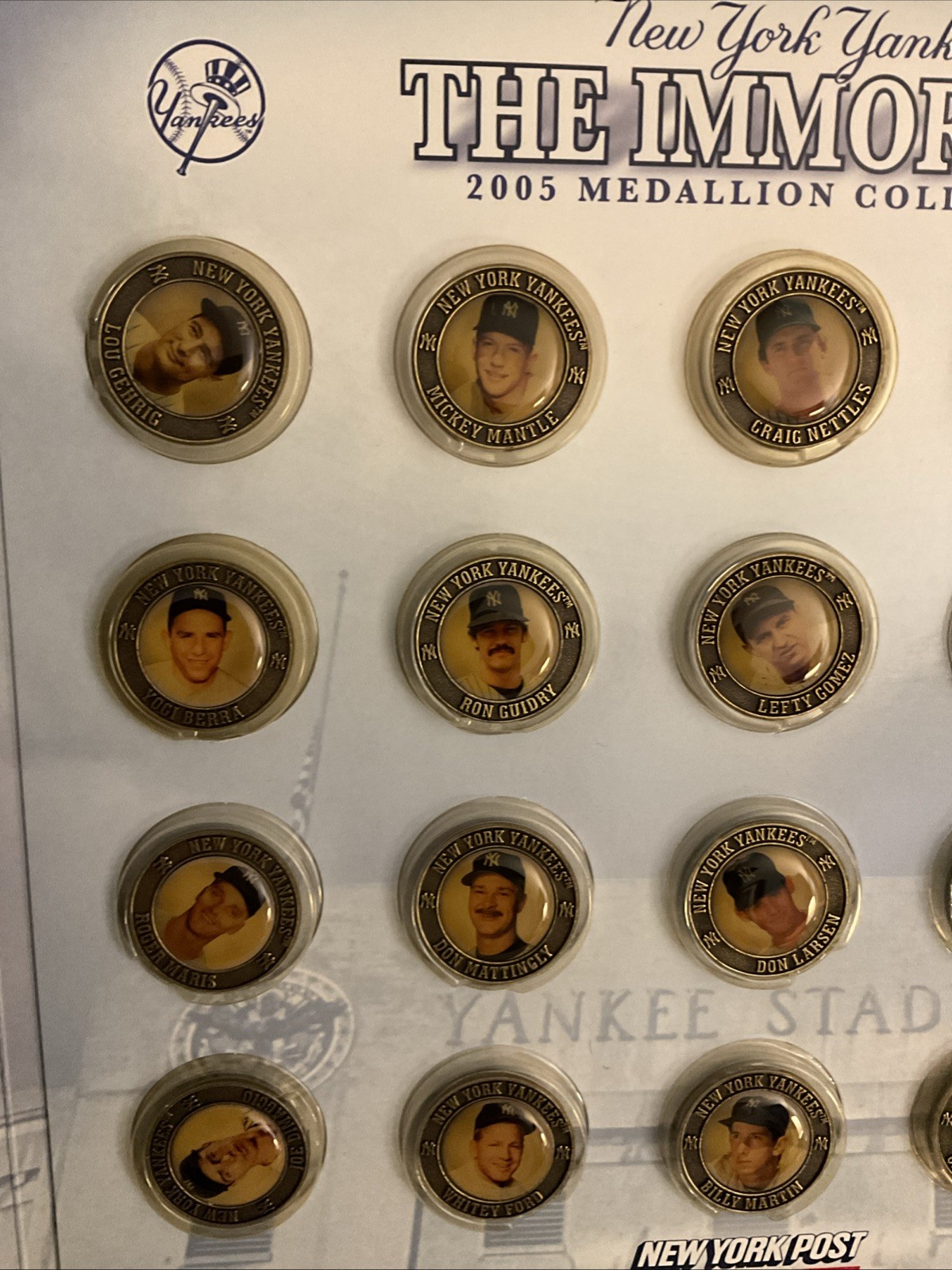 NEW YORK POST**YANKEES IMMORTALS 2005 MEDALLION COLLECTION [ COMPLETE ]