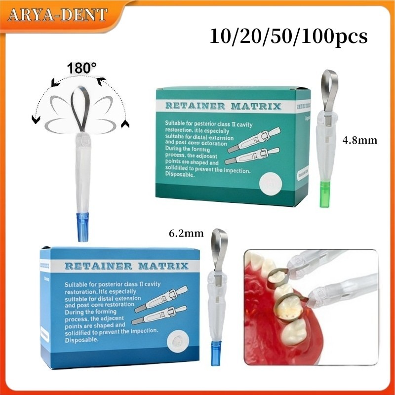 Dental Matrix Bands Contoured Adjust Matrices System Clamp Hold Ring Retainer