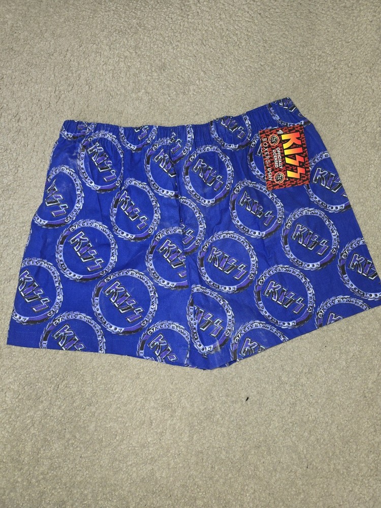 KISS Men's XL Boxers Boxer Shorts 1997 New With Tags Vintage Gene Simmons