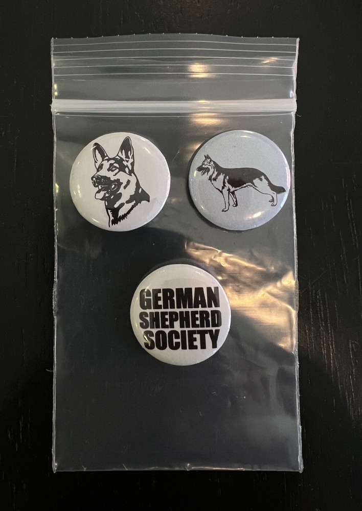 GERMAN SHEPHERD k9 (3 pin button set) tags dogs