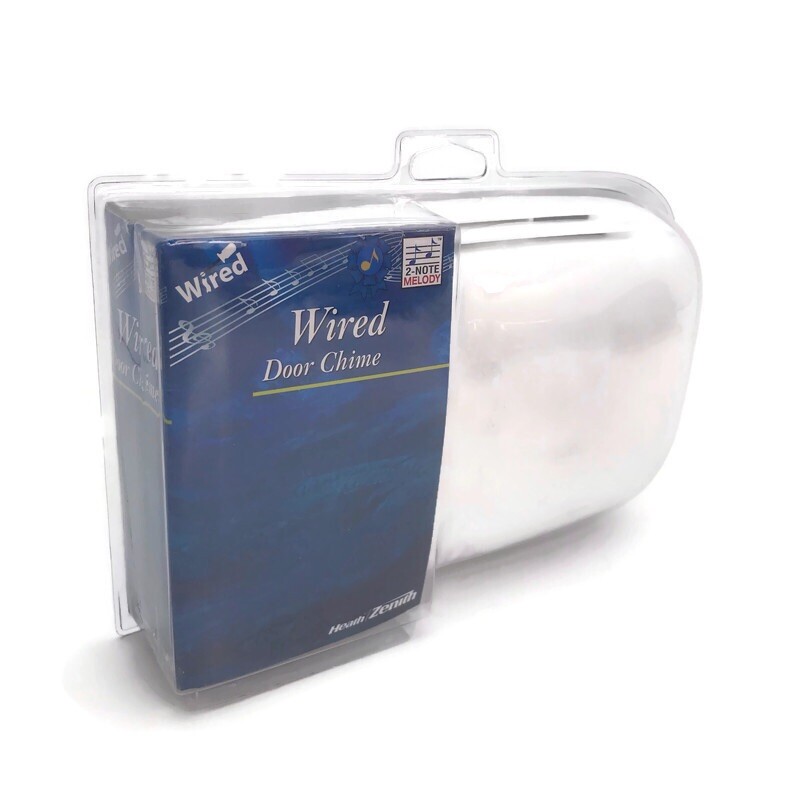 Heath Zenith Wired Solid Wood 2 Note Melody Door Chime LE-35 A White