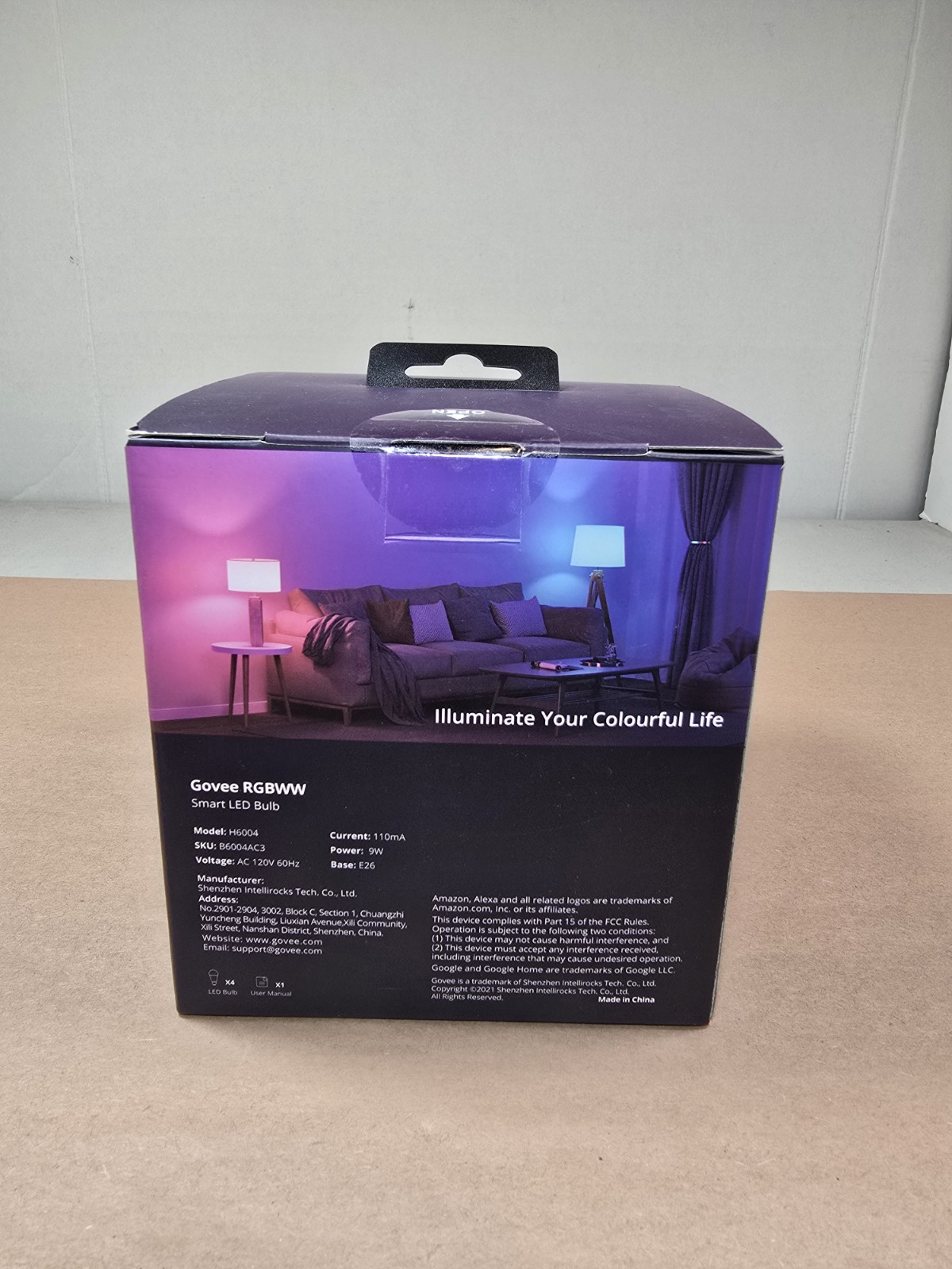 Govee Wi-Fi 800LM RGBWW 4pk LED Bulb: Home Theater Accessories New Sealed