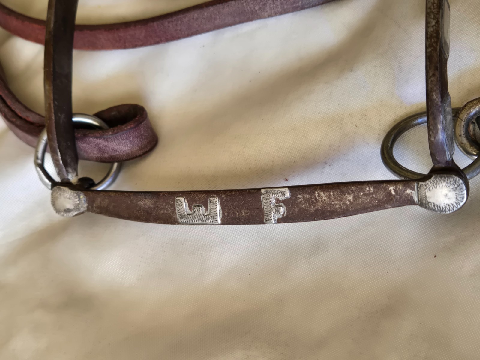 RARE Antique Handmade Working Horse Bit SILVER INLAYS/SILVER COINS