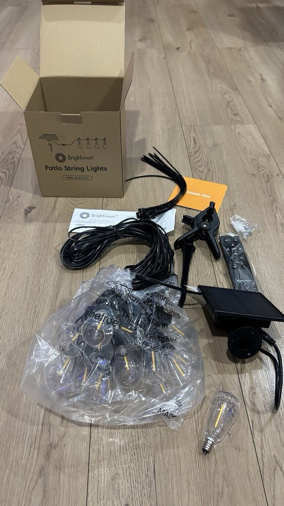 Brightown 52FT Solar String Lights Outdoor Waterproof