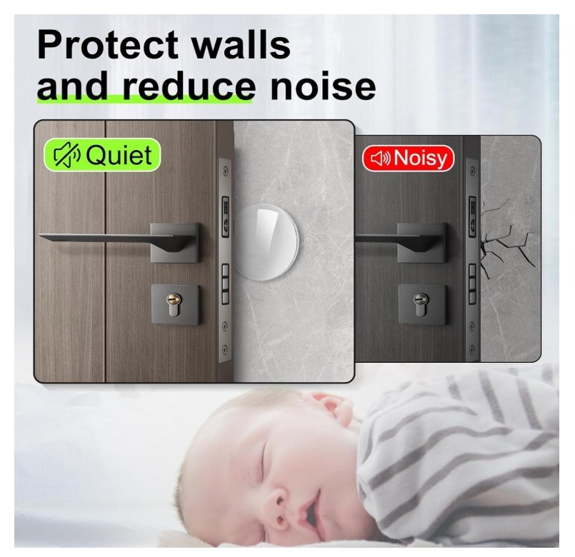 8PCS Door Stopper Wall Protector Silicone Door Knob Wall Protector Strong Back