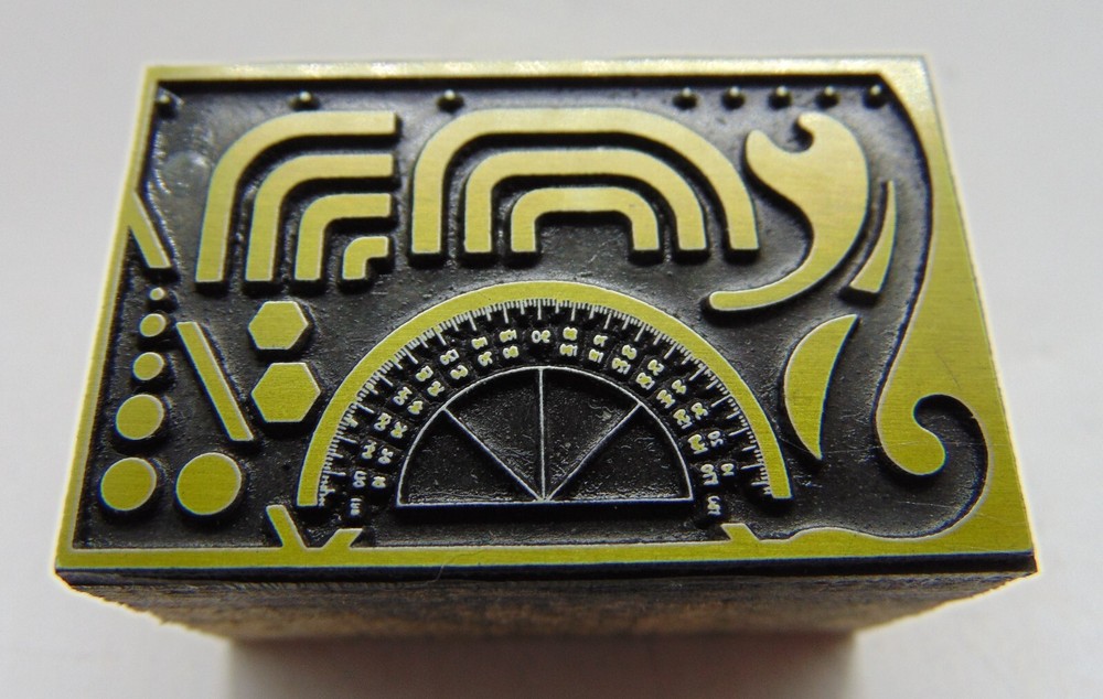 Printing Letterpress Printers Block Measuring and Stencil