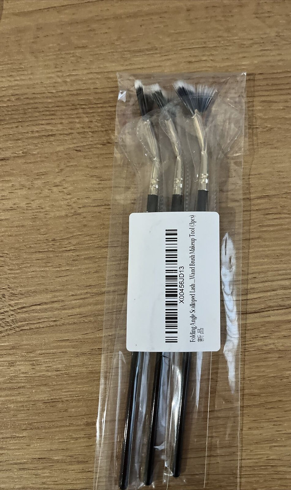 Folding Angle Scalloped Lash Brushes 3 Pack NEW