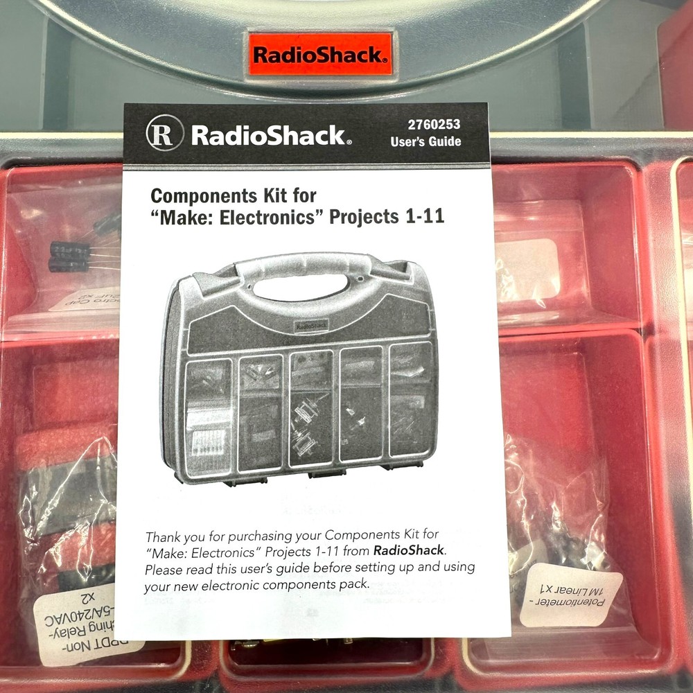 RadioShack 2760253 Component Kit for Make Electronics Projects 1-11