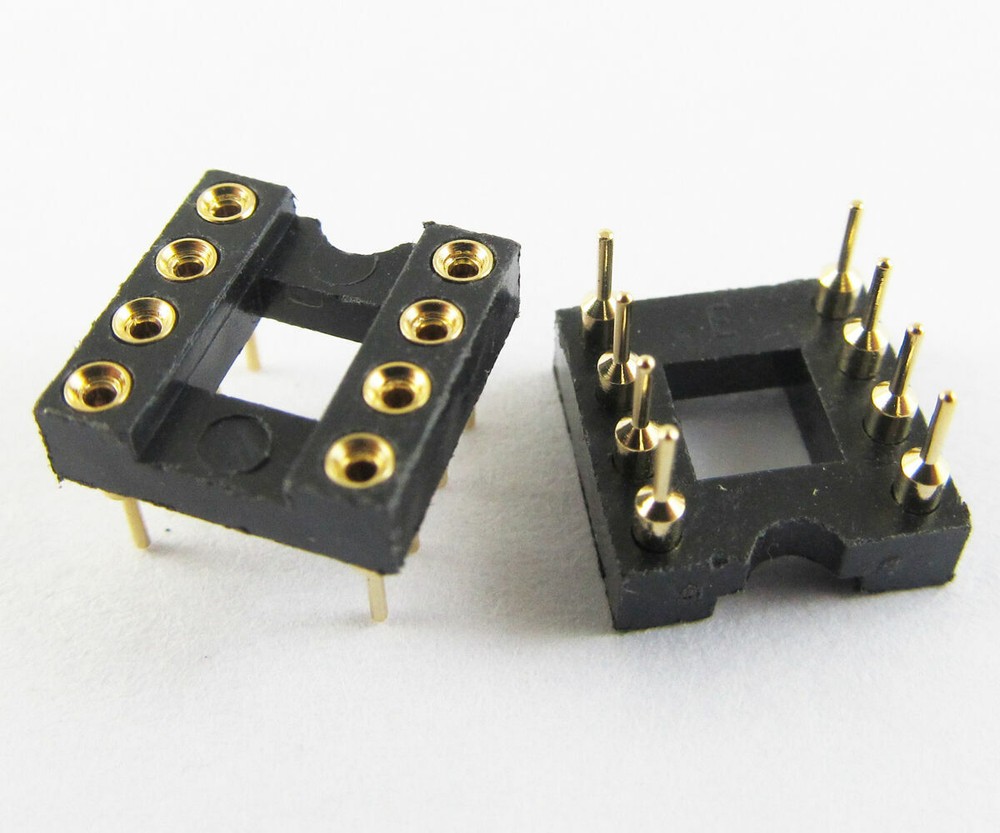 60pcs IC Socket Adapter 8 PIN Round DIP High Quality Gold