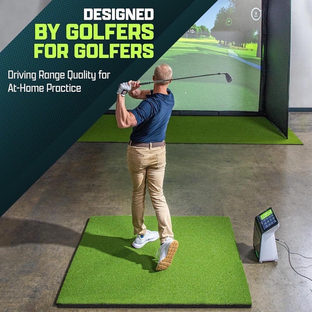 Versatile Golf Training Mat - Foldable, Non-Slip, Ideal for Simulators, 5' x 4'