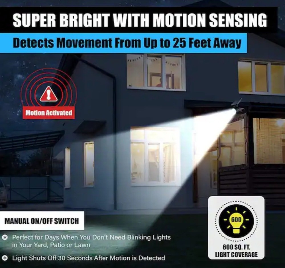Bell & Howell Bionic Spotlight Solar Powered Security Spotlight