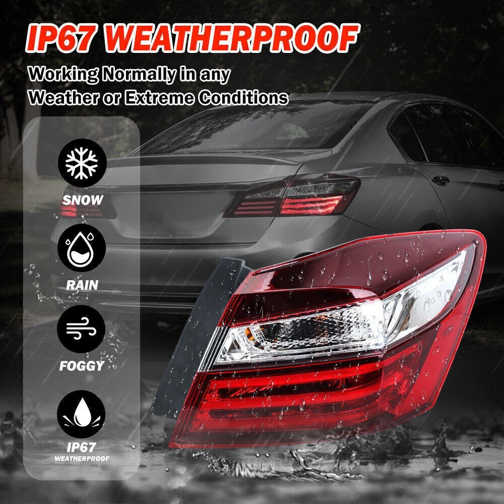 Passenger RH Tail Lights Taillight Lamps Outer For Honda Accord 2016-2017 Right