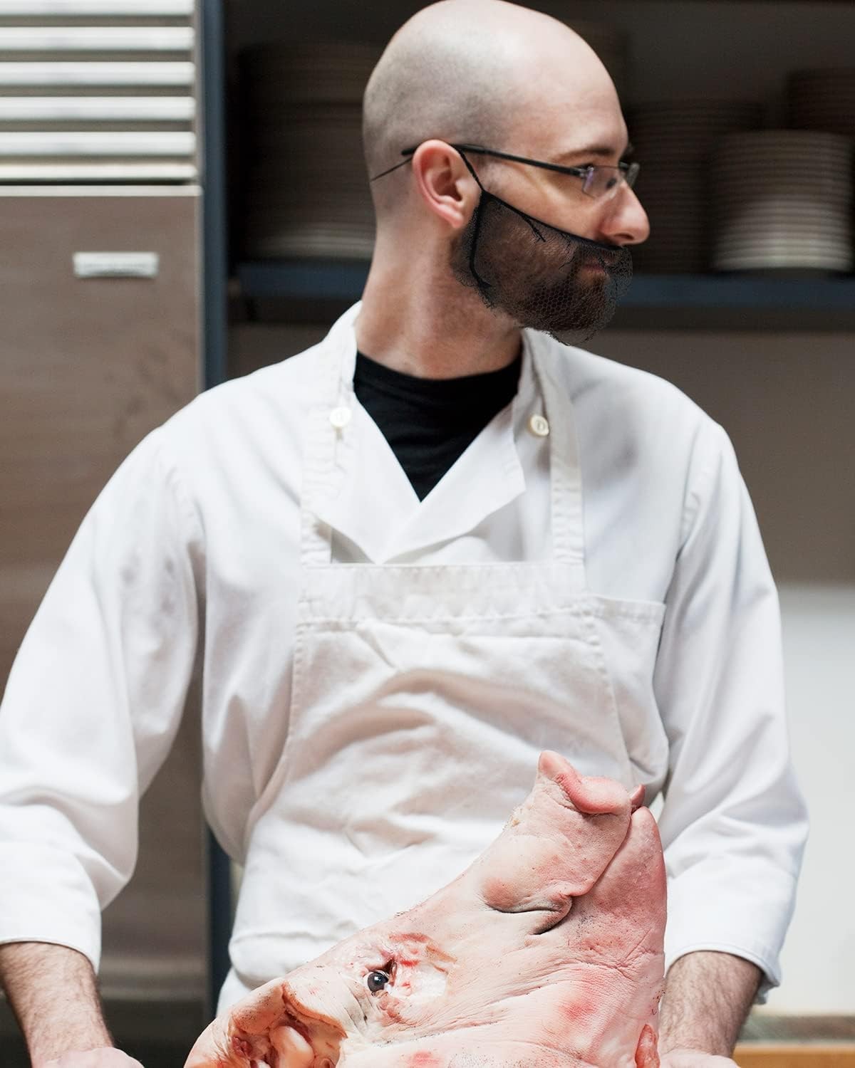 ONLYKXY 50pcs Black Nylon Beard Cover Protector Net, New