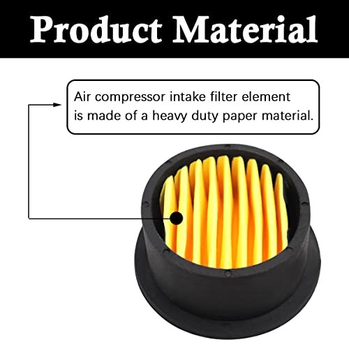 4pcs Air Compressor Replacement Filter Elements,Air Compressor Intake Paper