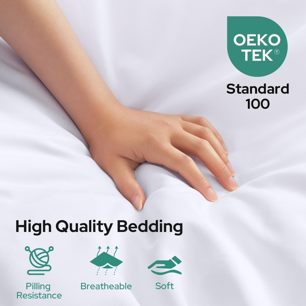 Queen Size Microfiber Bed Sheet Set 6pc