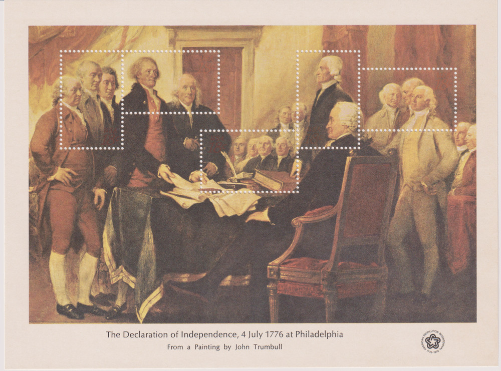 US Bicentennial Souvenir Sheet Collection; 4 Stamp Sheets