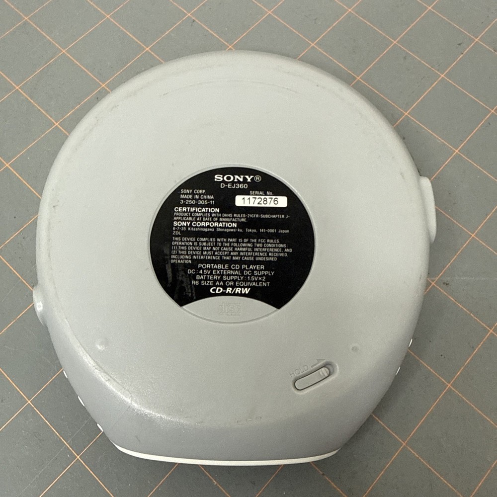 Sony Walkman D-EJ360 Portable CD Player - Tested Working / Unit Only