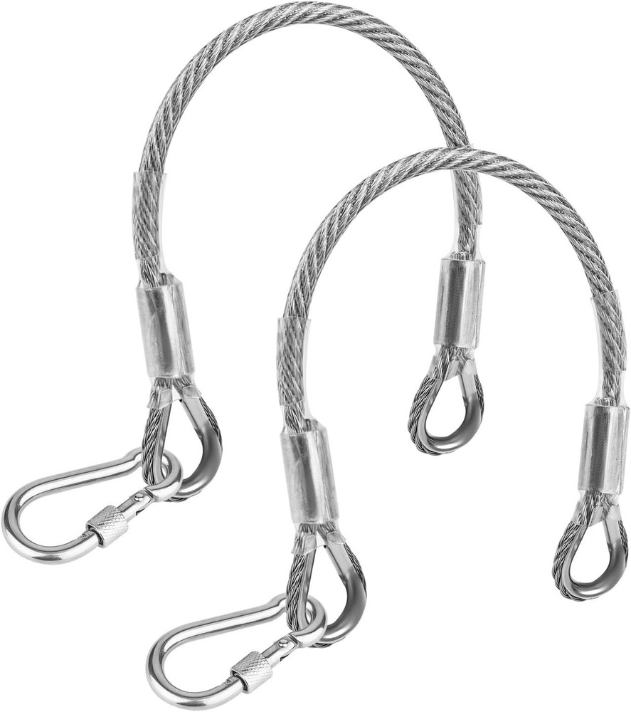 2 pcs 10" Gym Extension Cables, Rope Attachment for Cable Machine LAT Pulldown.