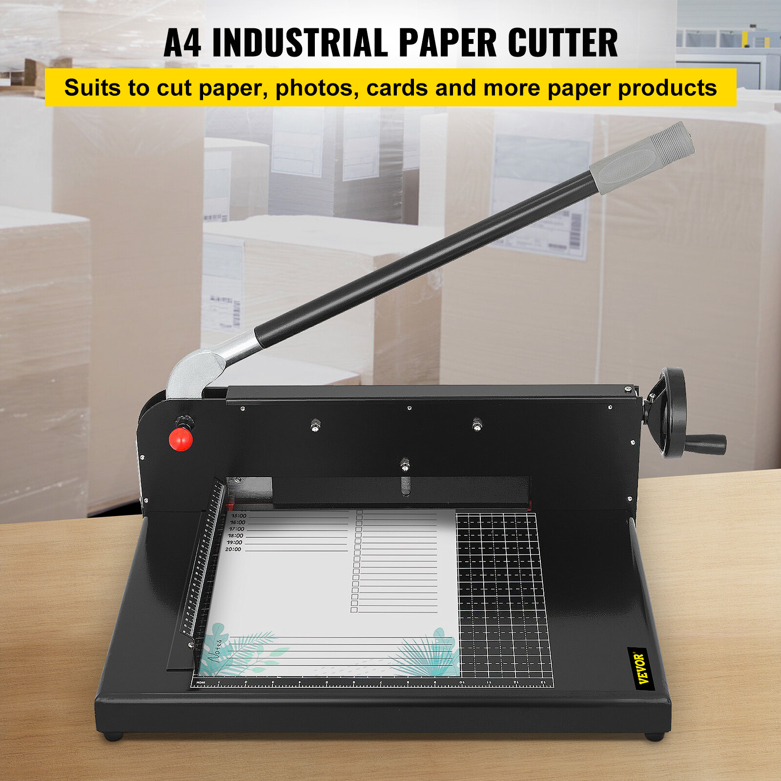 12\" Width Guillotine Paper Cutter Heavy Duty Stack Paper Trimmer HOT UPDATED